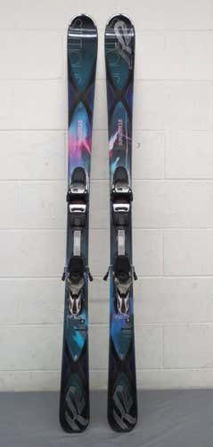 K2 Superstitious 160cm 128-84-112 r=14m Skis w/Marker Adjustable Bindings GREAT