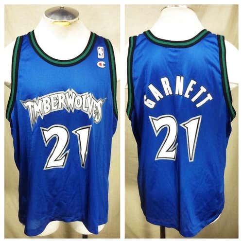 VINTAGE CHAMPION KEVIN GARNETT MINNESOTA TIMBERWOLVES (XL) NBA BASKETBALL JERSEY