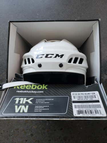 New CCM HT12V PRO Stock Hockey Helmet - Large White