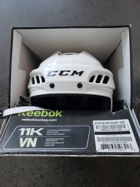 New CCM HT12V PRO Stock Hockey Helmet - Large White