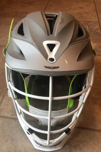 Matt Grey Cascade R Helmet With White Face mask