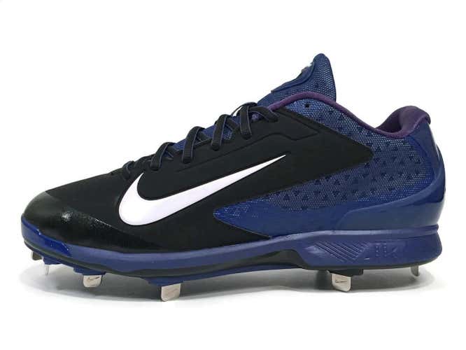 New Nike Air Huarache Pro Low Metal Men's Baseball Cleats sz 12.5 Black Blue White 599233-014