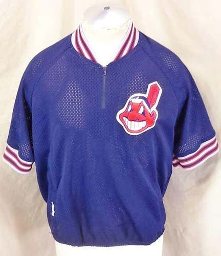 VINTAGE CLEVELAND INDIANS "CHEIF WAHOO" (LARGE) DIAMOND COLLECTION BP PULLOVER JERSEY