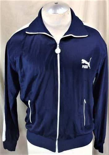 VINTAGE 80'S PUMA ACTIVE WEAR (LARGE) RETRO HIP-HOP STREETWEAR ZIP UP TRACK JACKET