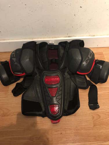 CCM U+ Crazy Light Shoulder Pads - Small - Used For One Season