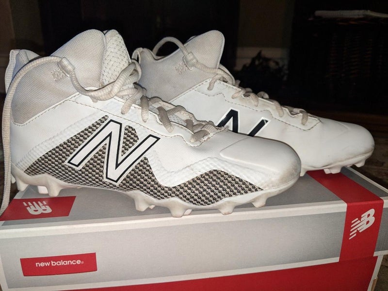 New Balance Freeze Lacrosse 5.5 Cleats Mens White/Navy - Youth