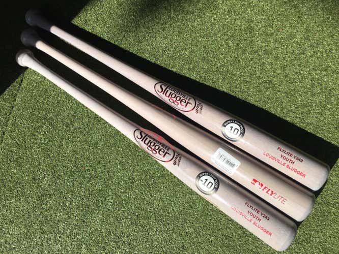 2019 Louisville Slugger FlyLite Y243 Youth Wood Baseball Bat ~ 28" ~ Cupped End