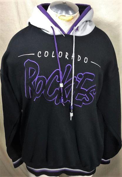 STARTER COLORADO ROCKIES (LARGE) DOUBLE HOODED PULLOVER MLB BASEBALL SWEATSHIRT