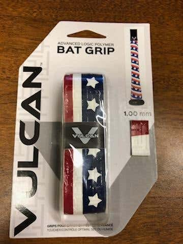 Vulcan Bat Grip - Stars & Bars- America! Red/White/Blue - 1.00 mm
