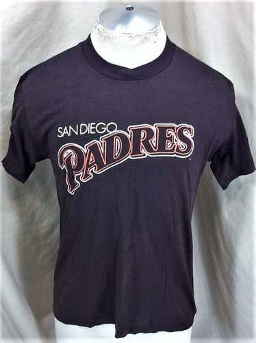 VINTAGE 1980'S SAN DIEGO PADRES BASEBALL (SM/MED) RETRO MLB GRPAHIC T-SHIRT BROWN