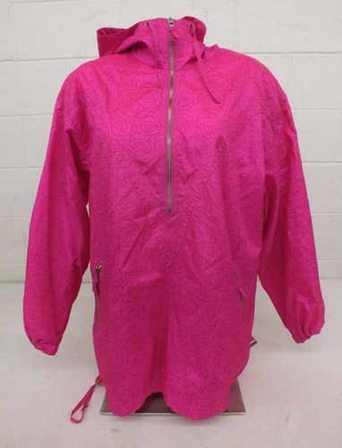 Vintage Edelweiss Skiwear Pink 1/2-Zip Lightweight Jacket Women's Medium GREAT
