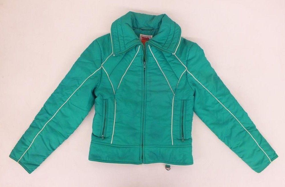 bright green ski jacket