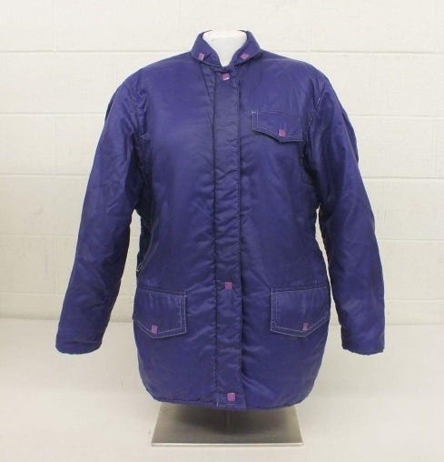 Vintage Aspen Skiwear Shiny Purple Ski Jacket Women's Large Fast Shipping LOOK