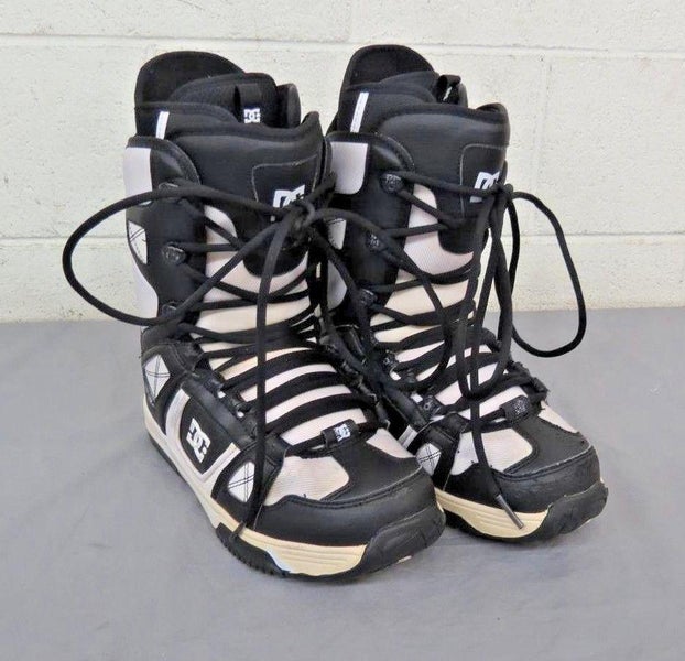 DC Phase 09 Black & White All-Mountain Snowboard Boots US Men's 8 EU 40.5 GREAT