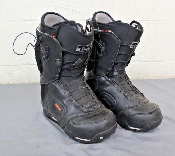 Burton Ruler Black Leather High-Quality All-Mountain Snowboard Boots US 9 EU 42