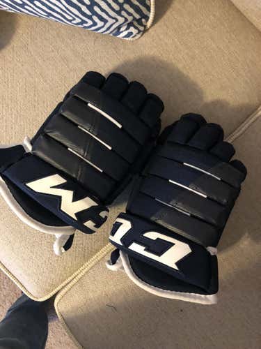 CCM Tacks 4 Roll Pro Gloves Senior - NAVY, barely used