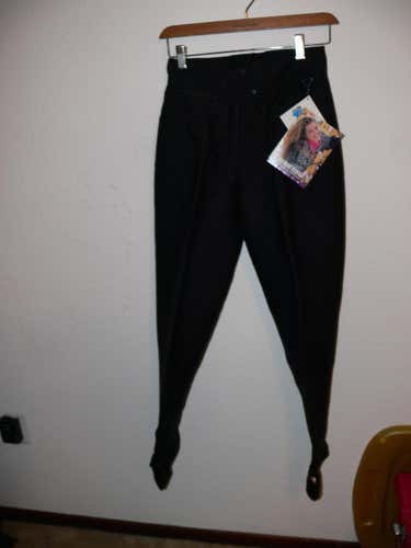 Obermeyer Womens Prowler Stirrup Stretch Ski SNOW Black Pants Size 8 Reg