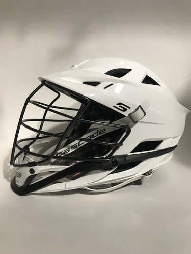 New Cascade S Helmet Adult - All white, standard black mask