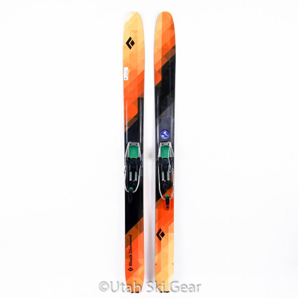188 Black Diamond Megawatt 2013 2014 Powder Telemark Skis 22 Design Binding USED