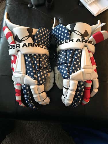 Limited Edition USA Under Armour Command Pro Lacrosse Gloves