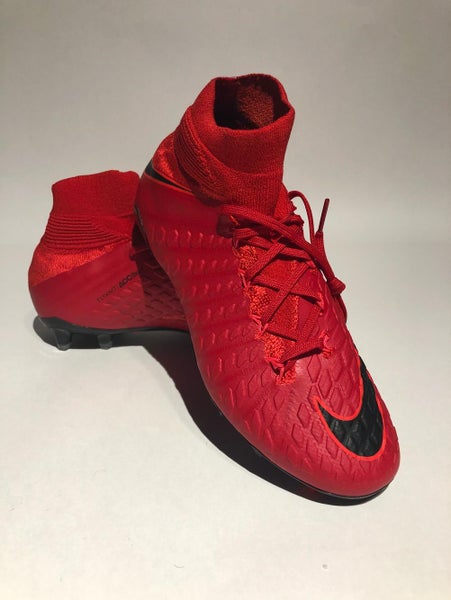 Nike JR Hypervenom Phantom 3 DF FG Sz 5.5Y Youth Soccer Cleats