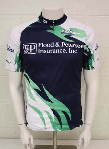 LG Louis Garneau Flood & Peterson Insurance 3/4-Zip Cycling Jersey Unisex L/XXL