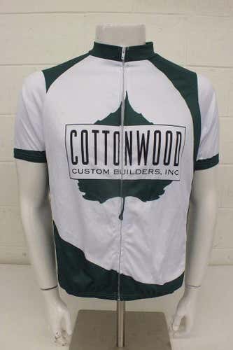 Colorado License Plate Cottonwood Custom Builders Full-Zip Cycling Jersey L NEW