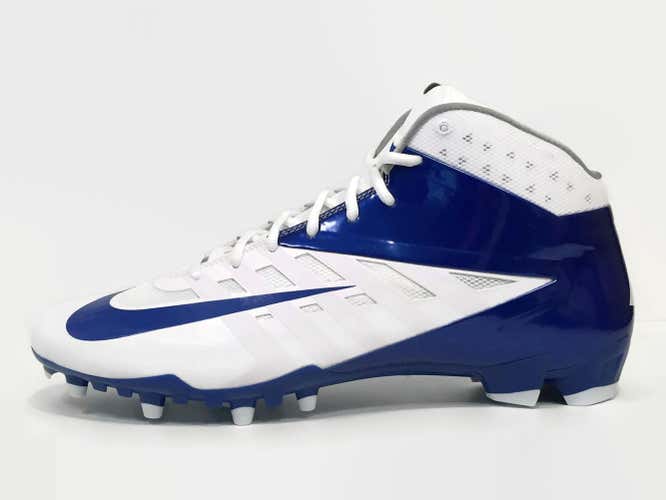 New Nike Vapor Pro 3/4 Mid TD Men's Football Cleats sz 16 White Blue 543924-109
