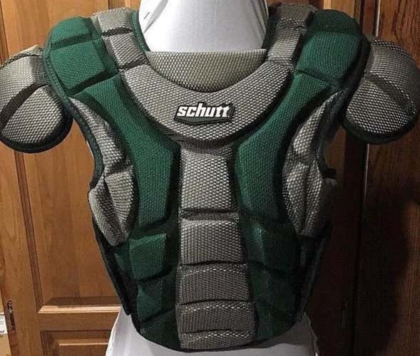 Youth Softball Schutt Scorpion Catcher's Chest Protector GunMetal Green 12" NWT