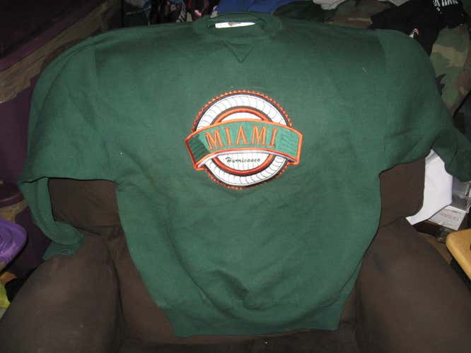 MIAMI HURRICANES SWEATSHIRT(L) EMBRIODED!