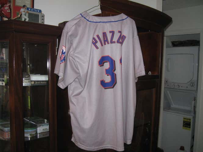 NY METS MIKE PIAZZA ROAD  JERSEY(XL)HALL OF FAME!