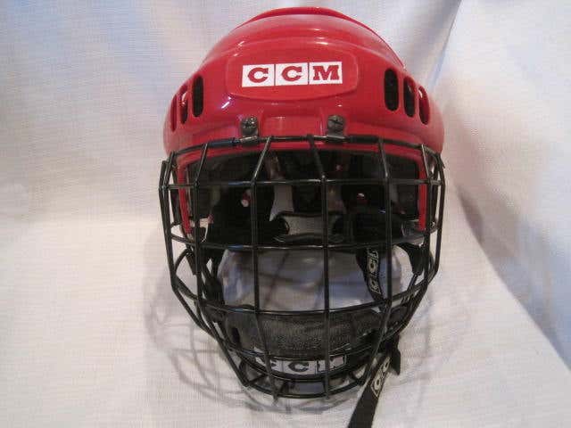 CCM XHK-500 Hockey Helmet w/ Mask M 6 7/8 - 7 1/8 red