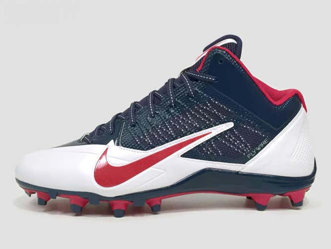 New Nike Alpha Pro Mid TD Men's Football Cleats sz 14 Blue White Red NFL Houston Texans 622306-413