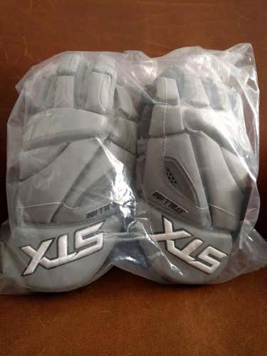 **New STX Stallion 500 Lacrosse Gloves - 13" Gray  now nearly HALF PRICE!