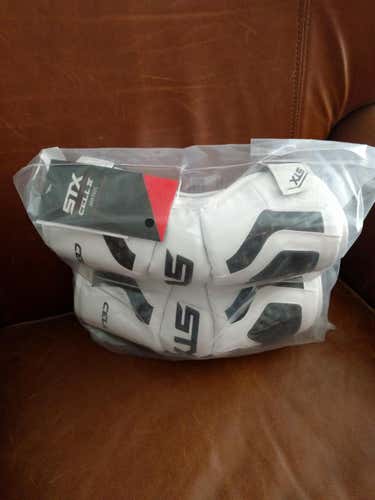 **New STX Cell 4 IV Lacrosse Arm Pads - WHITE