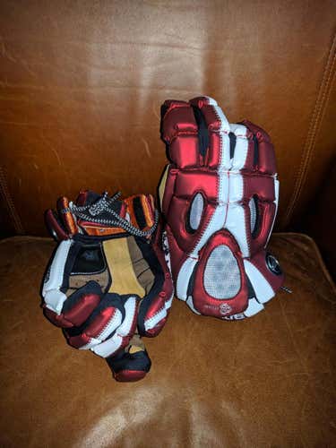 **New ORIGINAL Throwback Maverik Rome Lacrosse Gloves 13" - MAROON