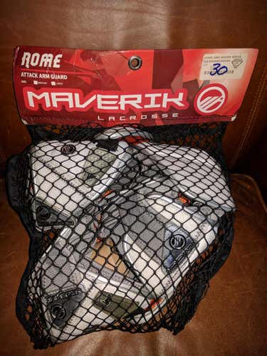 **New Maverik Rome Lacrosse Arm Guard - WHITE 75% OFF