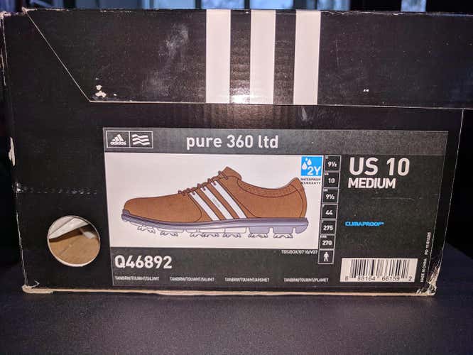 **New In Box Adidas pure 360 ltd golf shoes BROWN Size 10