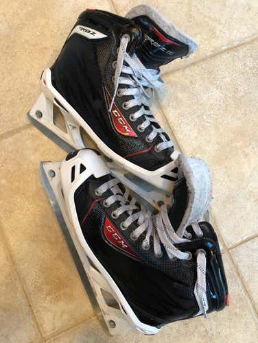 One Season Used CCM RBZ Goalie Skates