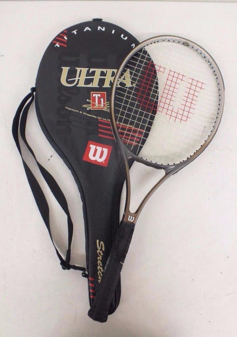 Wilson Titanium Stretch 110 Sq In Tennis Racquet w/4 3/8" Grip & Case EXCELLENT
