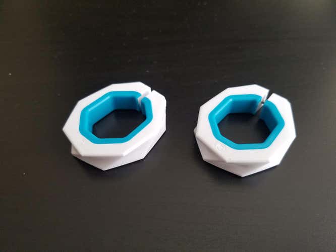 (2) Maverik Adjustable Butt Ends - New - White/Hyperlite Blue