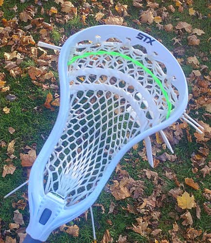 STX Super Power + Lacrosse Head Hand Strung w/Elite Semi-Soft Mesh & Strings