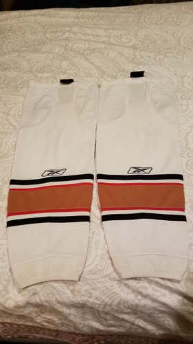 Edmonton Oilers White Reebok Hockey Socks