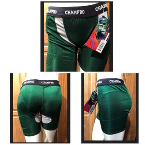 Compression Sliding Shorts Green NWT Champro Contour Fit Women's Size XL BPS7