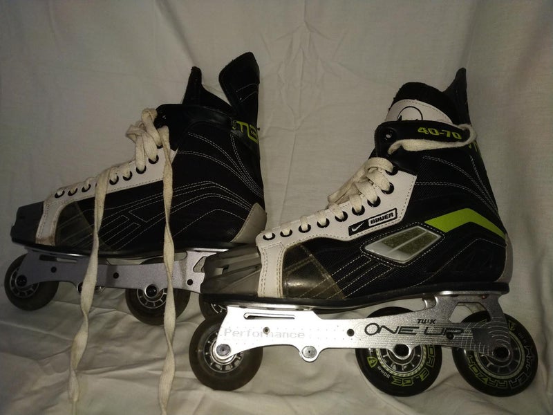 Pre Owned Bauer Inline Skates Senior Size 10. 11 shoe size