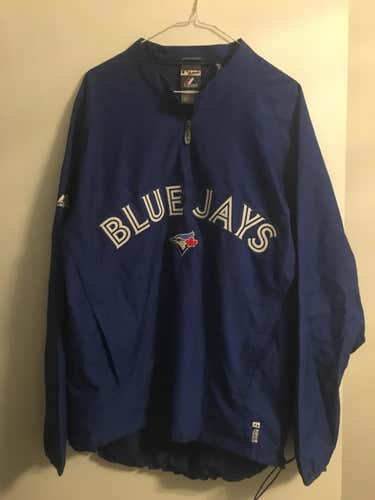 Blue Jays Majestic onfield authentic track pull over