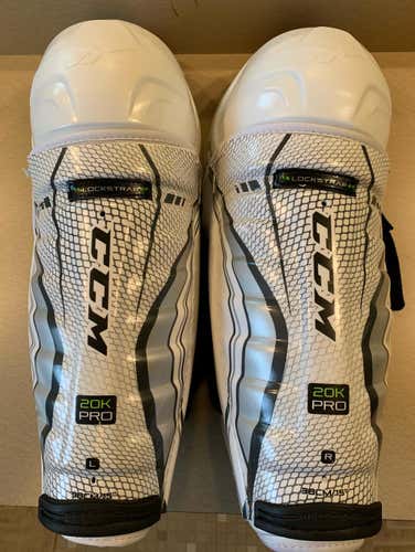 CCM 20k Pro Stock Hockey Shin Guards 15” New