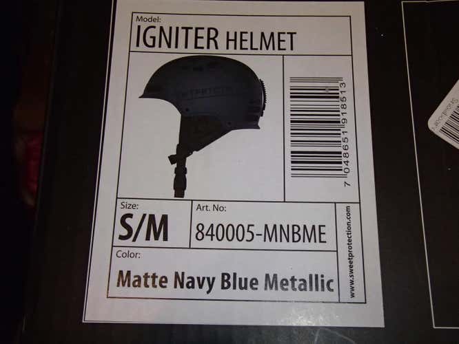 new SWEET PROTECTION ski helmet IGNITER matte NAVY BLUE metallic small/medium snowboard
