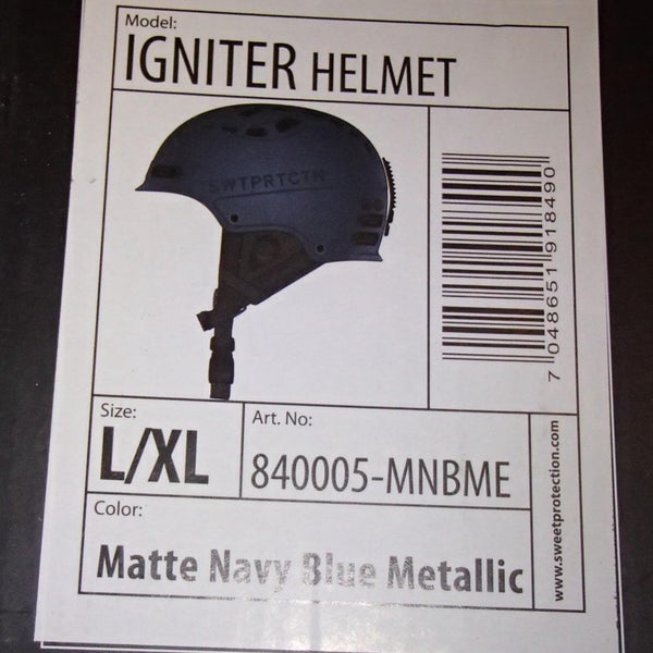 new SWEET PROTECTION ski helmet IGNITER matte NAVY BLUE metallic large/XL snowboard