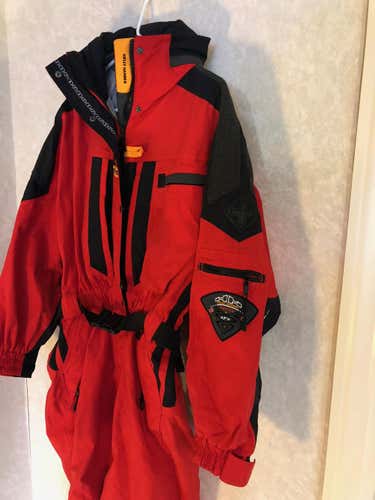 Helly Hansen Powder Ski Suit One Piece almost New Red Helicopter skiing